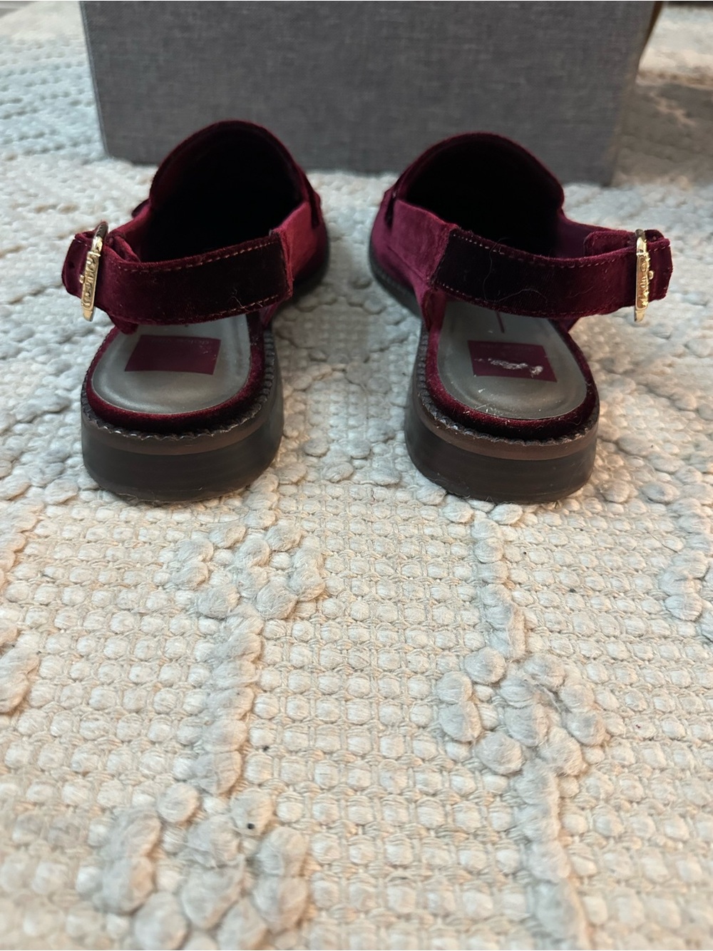 Dolce Vita Sling Back Loafers in Wine - Picture 3 of 5